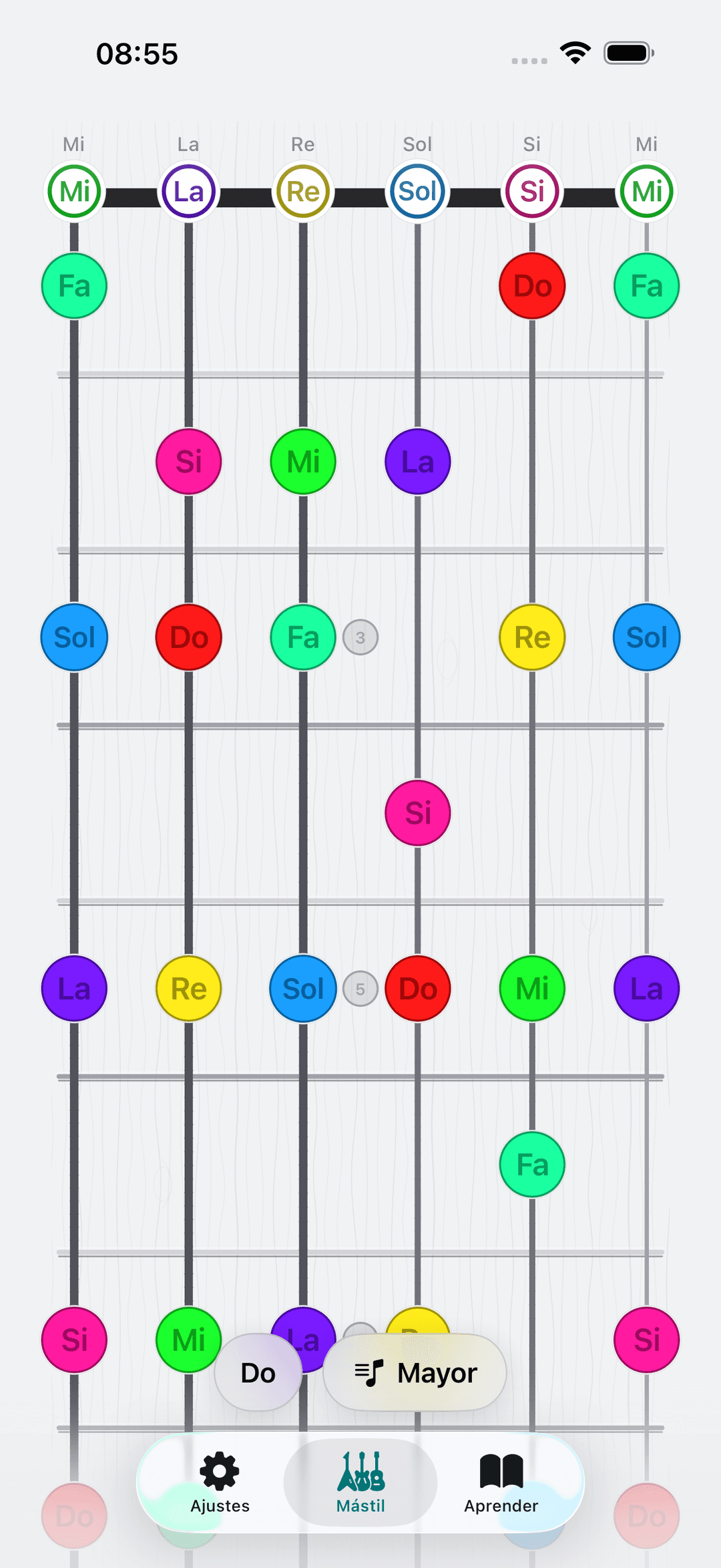 Captura de pantalla de Capo: Guitarra Mástil completo
