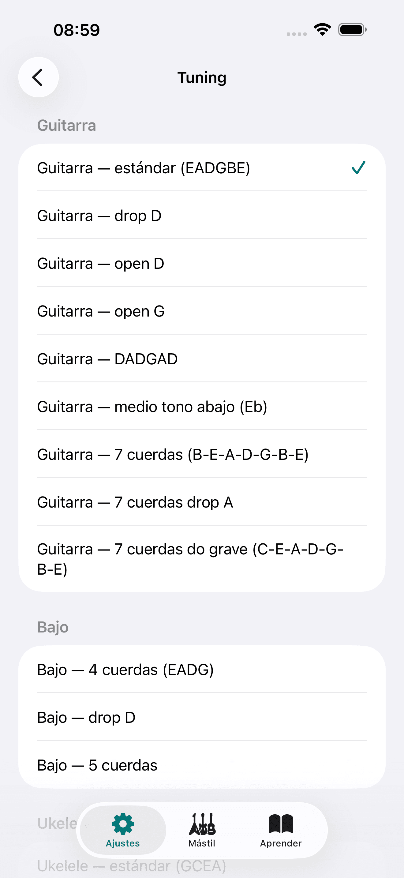 Captura de pantalla de Capo: Ajustes Tuning
